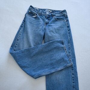 Levi's low loose dark denim baggy wide leg jeans